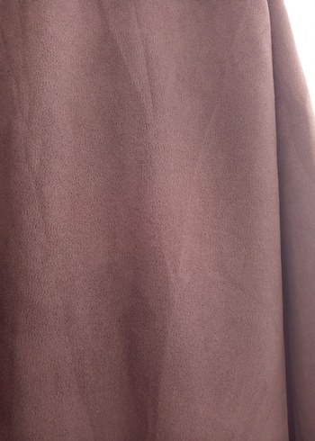 Düğmeli Uzun Süet Kadın Trençkot - Görsel 6