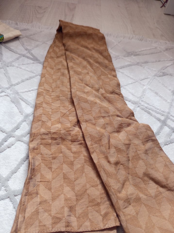 Bej Pileli Kadın Şal - Görsel 4