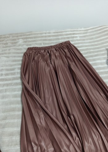 Bej Kadın Pilili Uzun Etek - Görsel 2