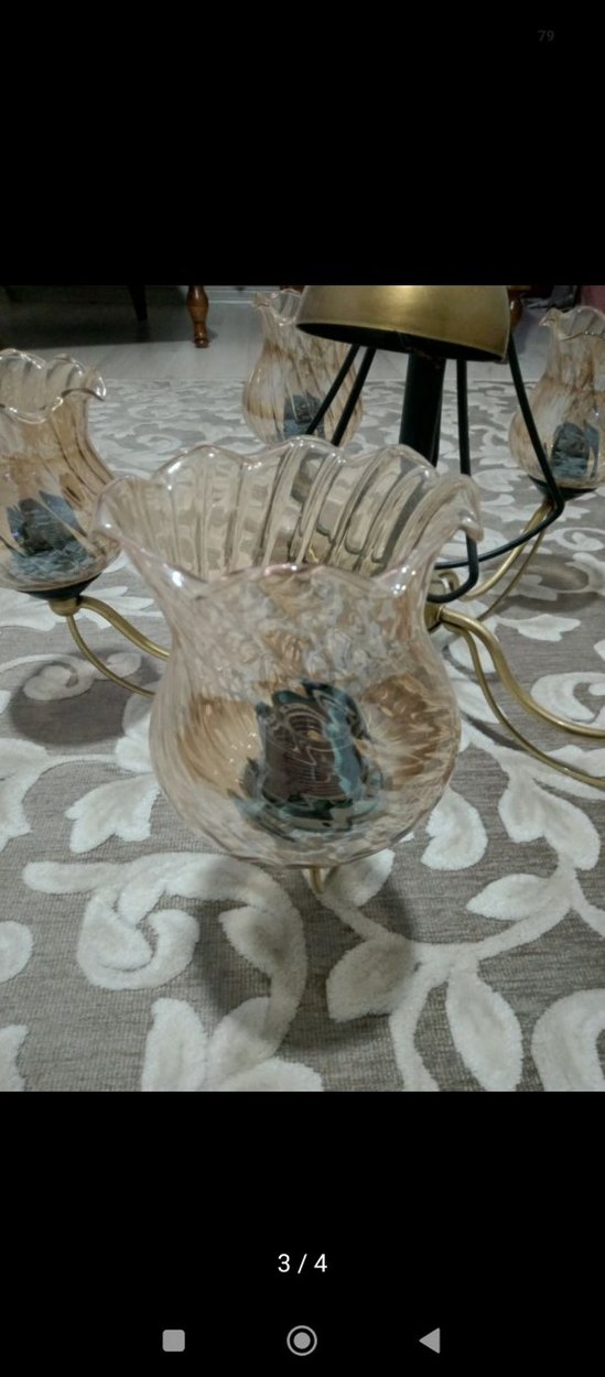 Bej Renkli 4 Kollu Avize - Görsel 2