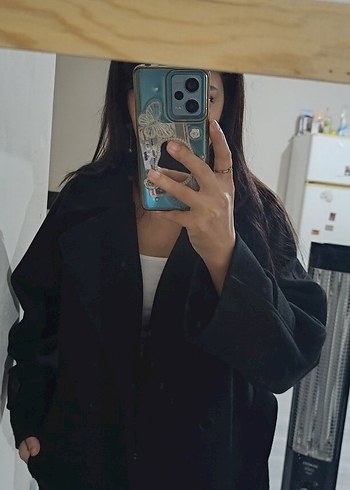 Siyah Erkek Uzun Düğmeli Palto - Görsel 4