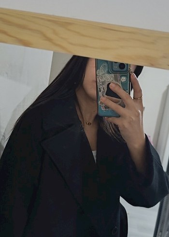 Siyah Erkek Uzun Düğmeli Palto - Görsel 5