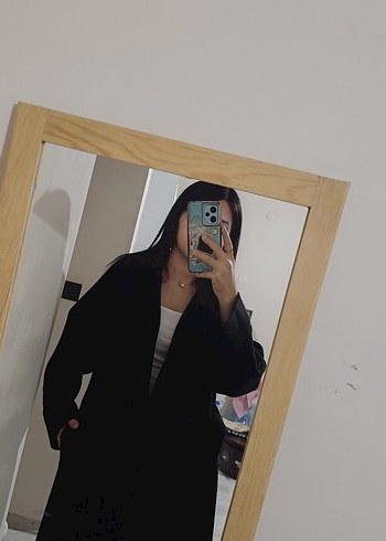 Siyah Erkek Uzun Düğmeli Palto - Görsel 2