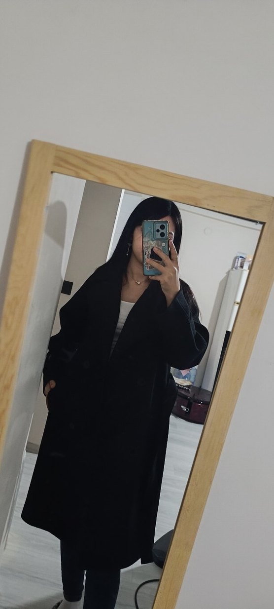 Siyah Erkek Uzun Düğmeli Palto - Görsel 3