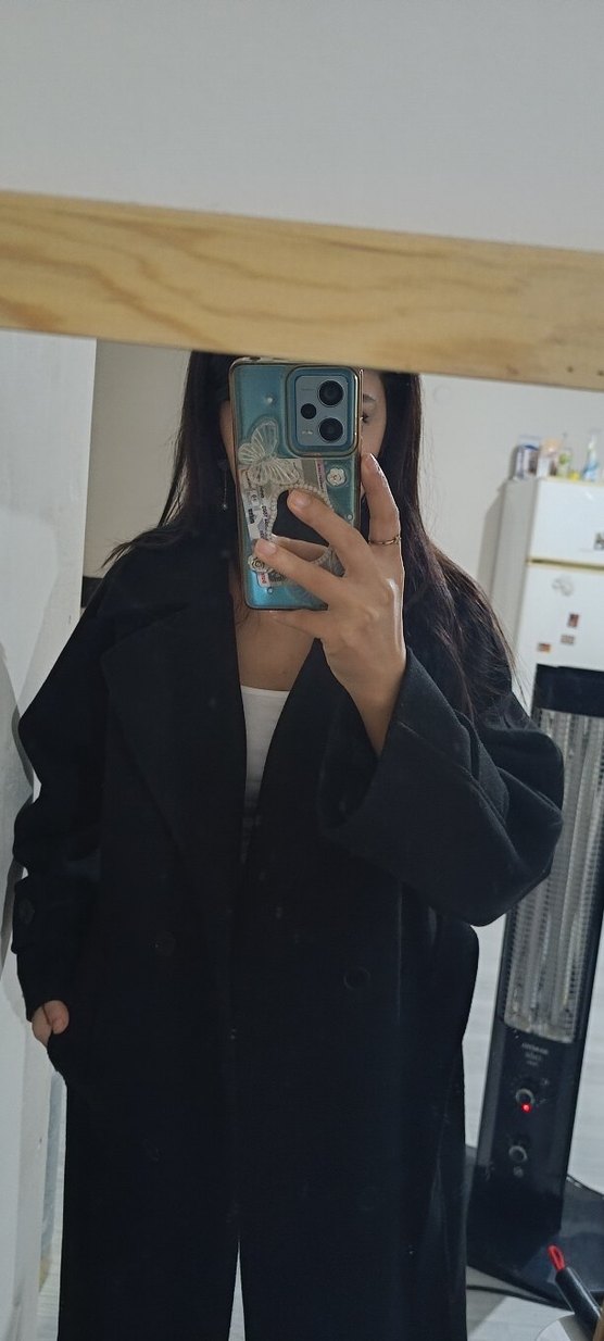 Siyah Erkek Uzun Düğmeli Palto - Görsel 4