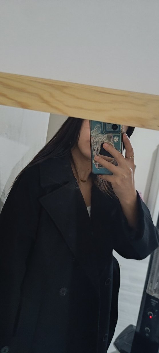 Siyah Erkek Uzun Düğmeli Palto - Görsel 5