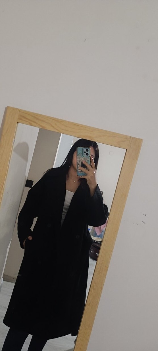 Siyah Erkek Uzun Düğmeli Palto - Görsel 2