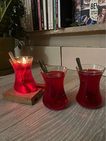 Beden Çay Bardağı Jel Mum