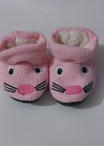 Kız Çocuk Pembe Nakışlı Sıcak Ev Terliği,panduf - Görsel 2