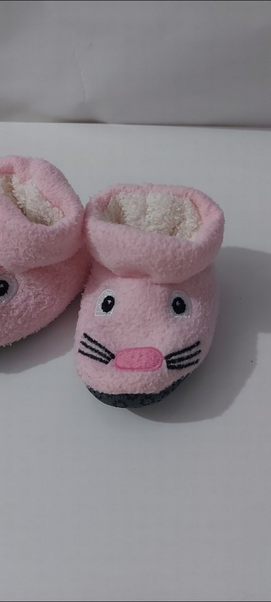 Kız Çocuk Pembe Nakışlı Sıcak Ev Terliği,panduf - Görsel 3