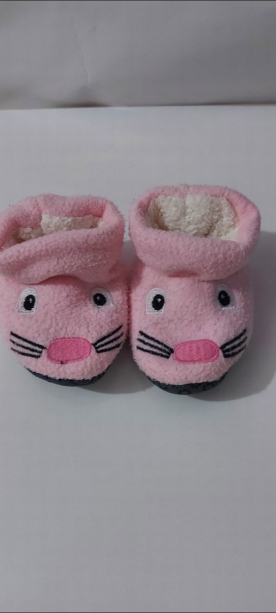 Kız Çocuk Pembe Nakışlı Sıcak Ev Terliği,panduf - Görsel 2