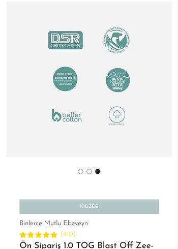 Diğer Kidzee marka uyku tulumu