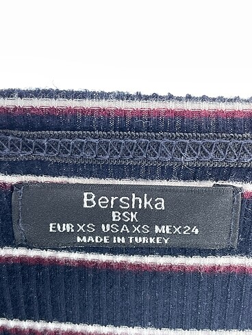 xs Beden lacivert Renk Bershka Bluz %70 İndirimli.