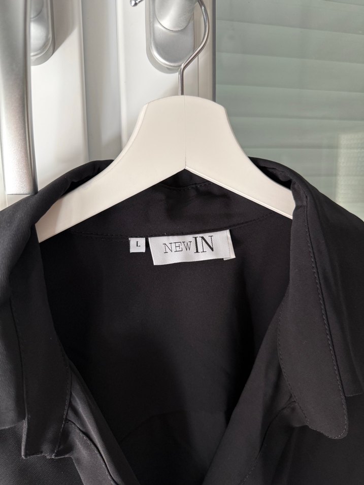 Uzun Kollu Siyah Midi Elbise - Görsel 2