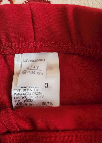 Kız Çocuk Kırmızı Pliseli Tayt - Görsel 3