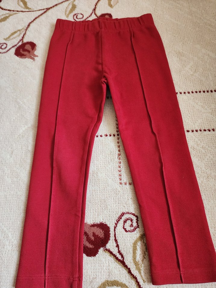 Kız Çocuk Kırmızı Pliseli Tayt - Görsel 2