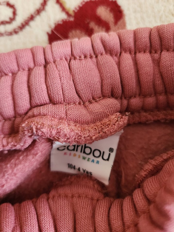 Kız Çocuk Pembe Bol Kesim Eşofman Altı - Görsel 2