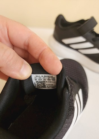 Erkek Çocuk Siyah Cırtlı Spor Ayakkabı - Görsel 4