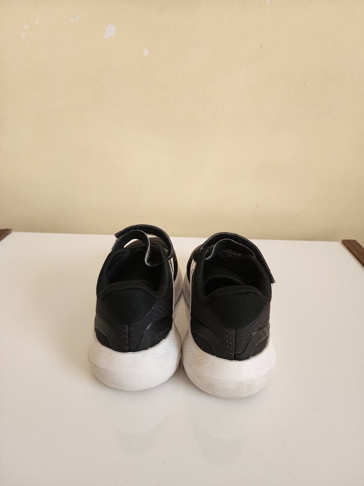 Erkek Çocuk Siyah Cırtlı Spor Ayakkabı - Görsel 3