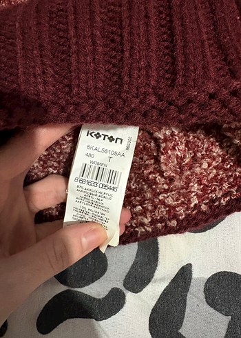 Bordo Örgü Kadın Bere - Görsel 2