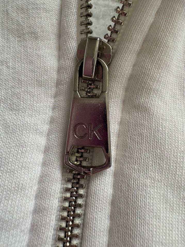 Kadın Beyaz Fermuarlı Kapüşonlu Sweatshirt - Görsel 5