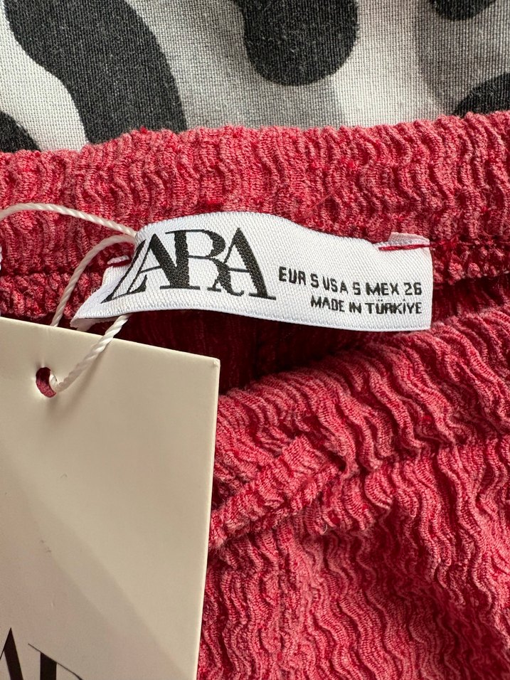 Kırmızı Örgü Kadın Rahat Kesim Pantolon - Görsel 3