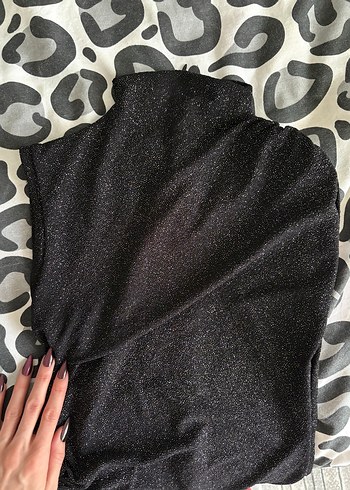 Siyah Yılan Desenli Uzun Drapeli Elbise - Görsel 5