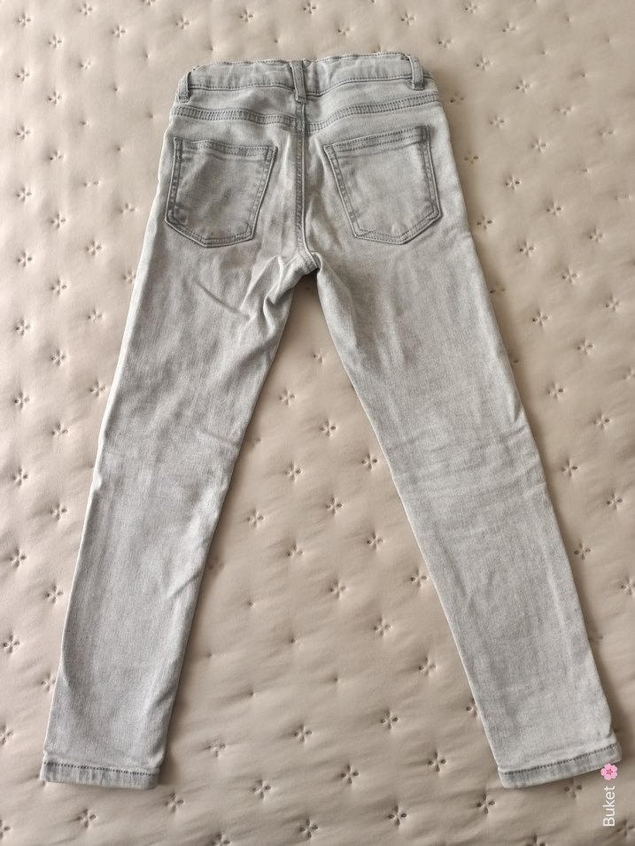 Gri Erkek Çocuk Dar Kesim Denim Pantolon - Görsel 2