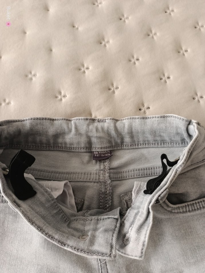 Gri Erkek Çocuk Dar Kesim Denim Pantolon - Görsel 4