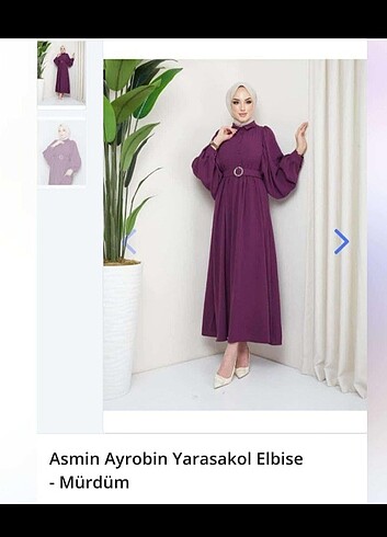 Yarasakol mürdüm elbise kemeri mevcuttur 