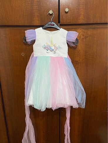 4 Yaş Beden Unicorn lu elbise mini cty marka