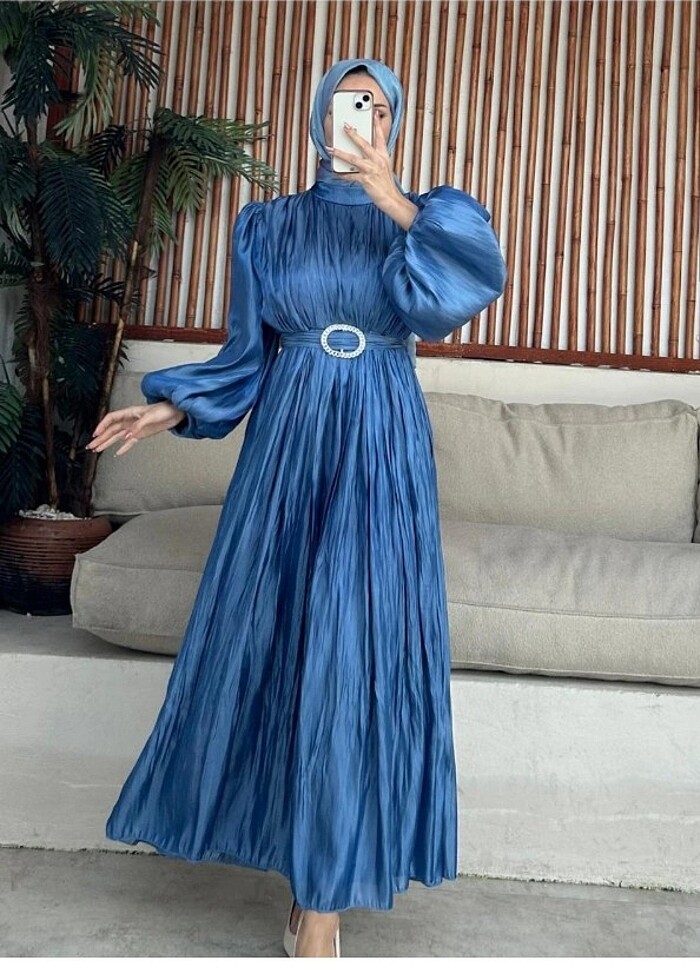 Tesettür abiye elbise - Görsel 2