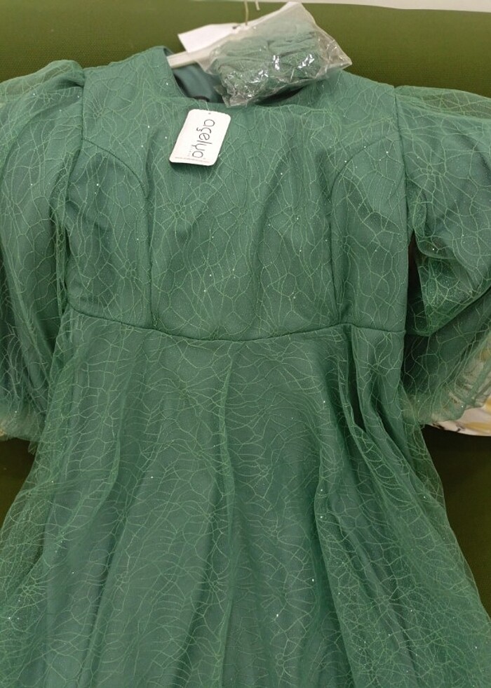 Tesettür abiye  prenses model simli - Görsel 2