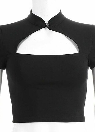 Asos göğüs dekolteli kısa kollu body tişört
