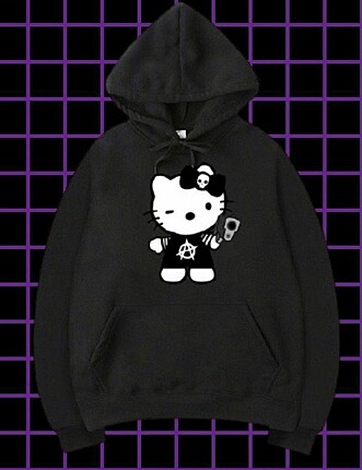 Anarşik hello kitty sweatshirt