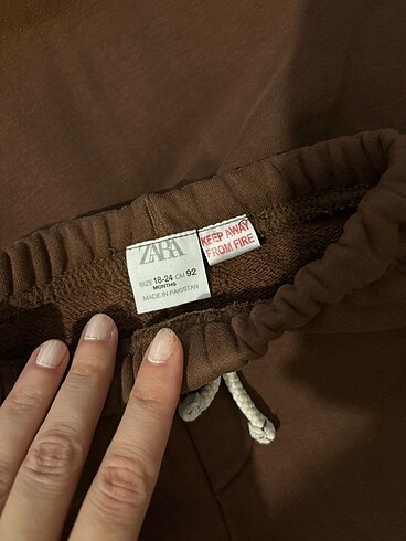 1,5 Yaş Beden kahverengi Renk Zara Erkek Bebek Alt Üst Takım