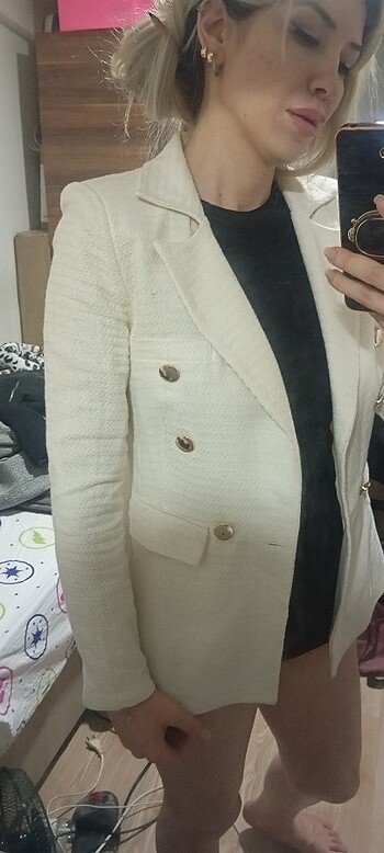 s Beden ten rengi Renk Blazer ceket 