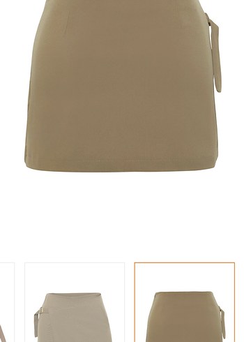 Bershka Bej Mini Keten Şort Rahat Kesim