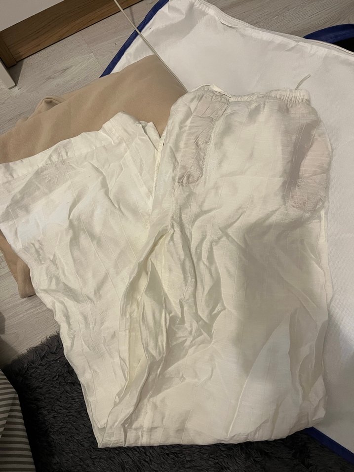 zara beyaz yazlık pantolon - Görsel 2