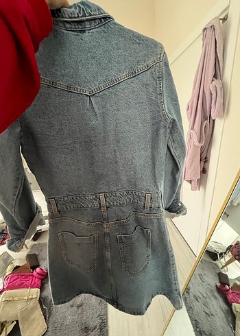 zara mini kot elbise - Görsel 4