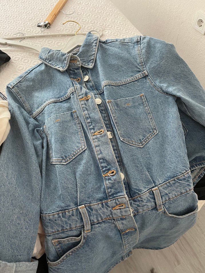 zara mini kot elbise - Görsel 2