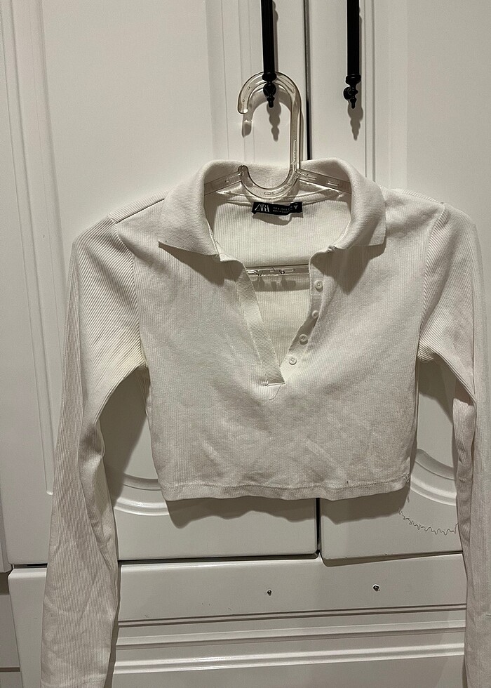 zara crop düğmeli - Görsel 3