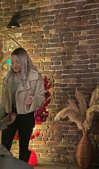 s Beden camel Renk Bershka muadili mont
