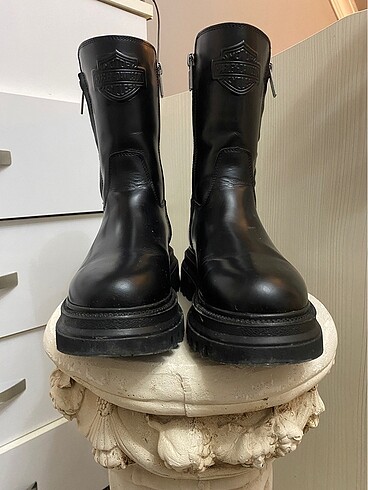 Orjinal Harley-Davidson River Kadın Siyah Deri Bot - Görsel 3