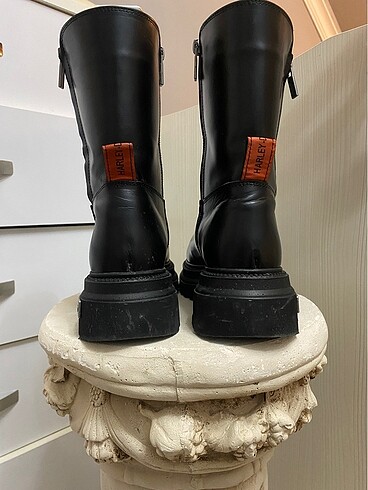 Orjinal Harley-Davidson River Kadın Siyah Deri Bot - Görsel 4