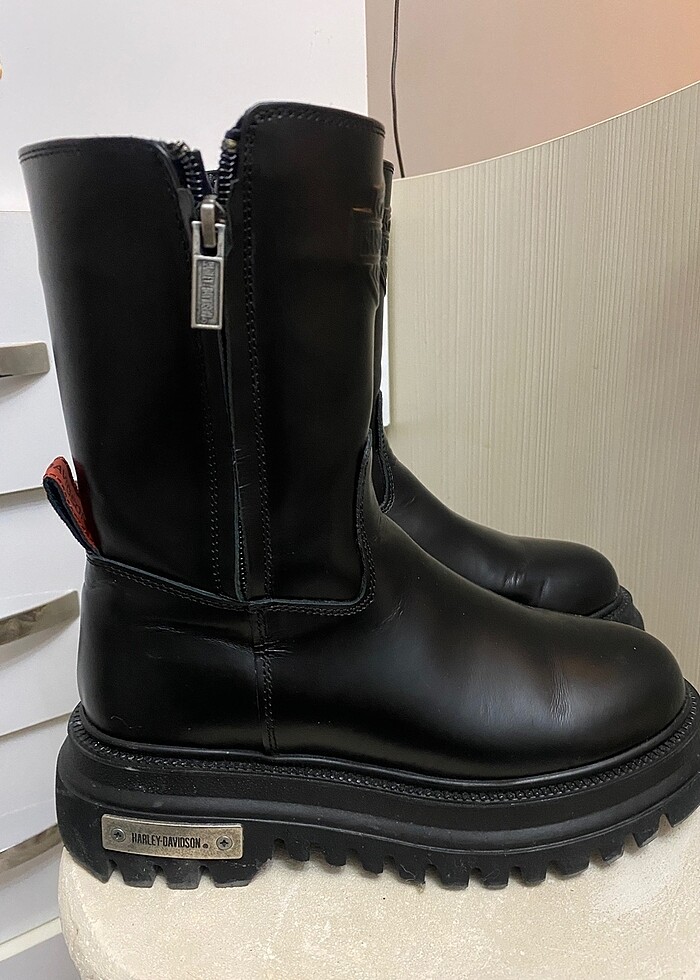Orjinal Harley-Davidson River Kadın Siyah Deri Bot - Görsel 2