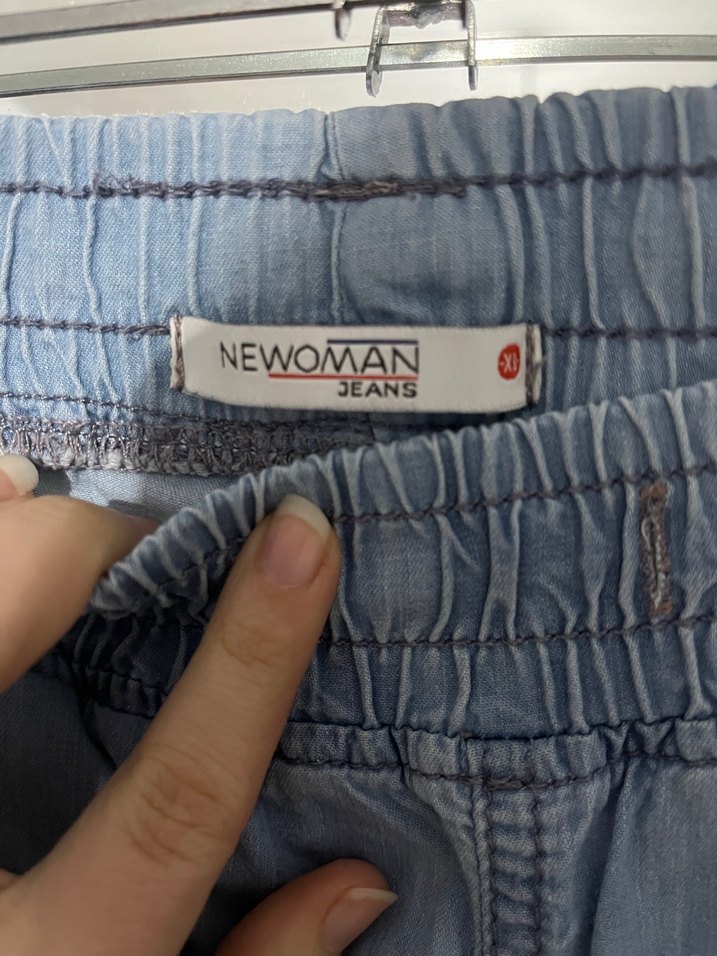 Kadın Mavi Rahat Kesim Midi Denim Jean - Görsel 3