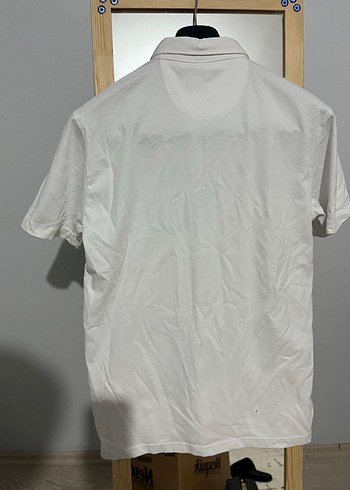 Düğmeli Beyaz Erkek Polo Tişört - Görsel 2