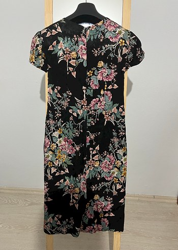 Özel dikim Saten Çiçek Desenli Bohem Kısa Kollu Elbise - Görsel 2