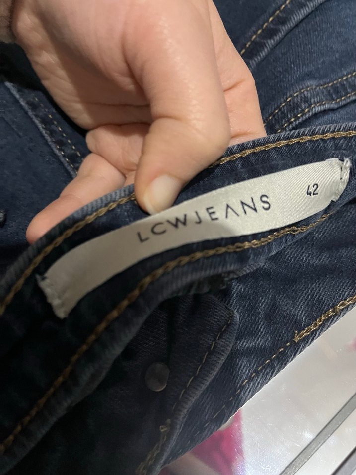 Kadın Lacivert Midi Boy Denim Pantolon - Görsel 3